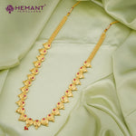 Traditional Gold Plated Necklace Set with Earrings C