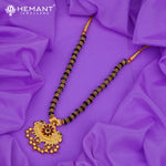 Disco Mala 8 MM Damaru Mor  | Micro Gold Plated Mangalsutra - 119