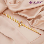 Traditional Maharashtrian Kolhapuri Thushi Patta Moti Karwari Round