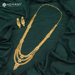 Forming Gold 3 Step Rani Haar with Floral Pattern (171)