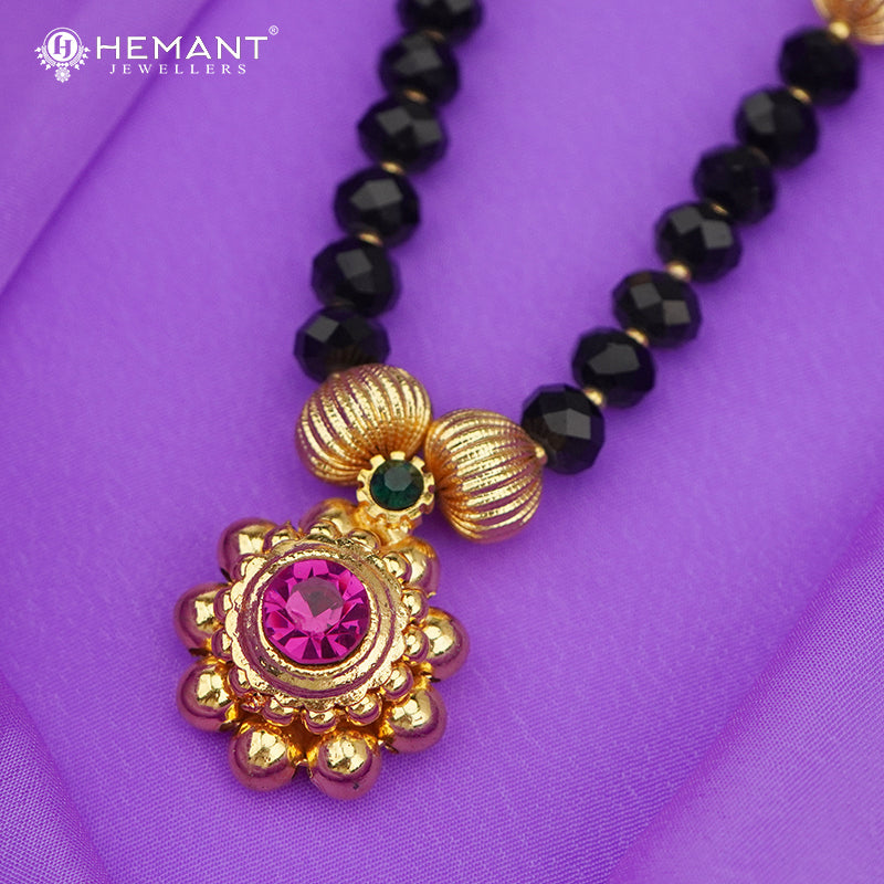 Disco Mala Utar Saj 2-5 | Micro Gold Plated Mangalsutra - 206