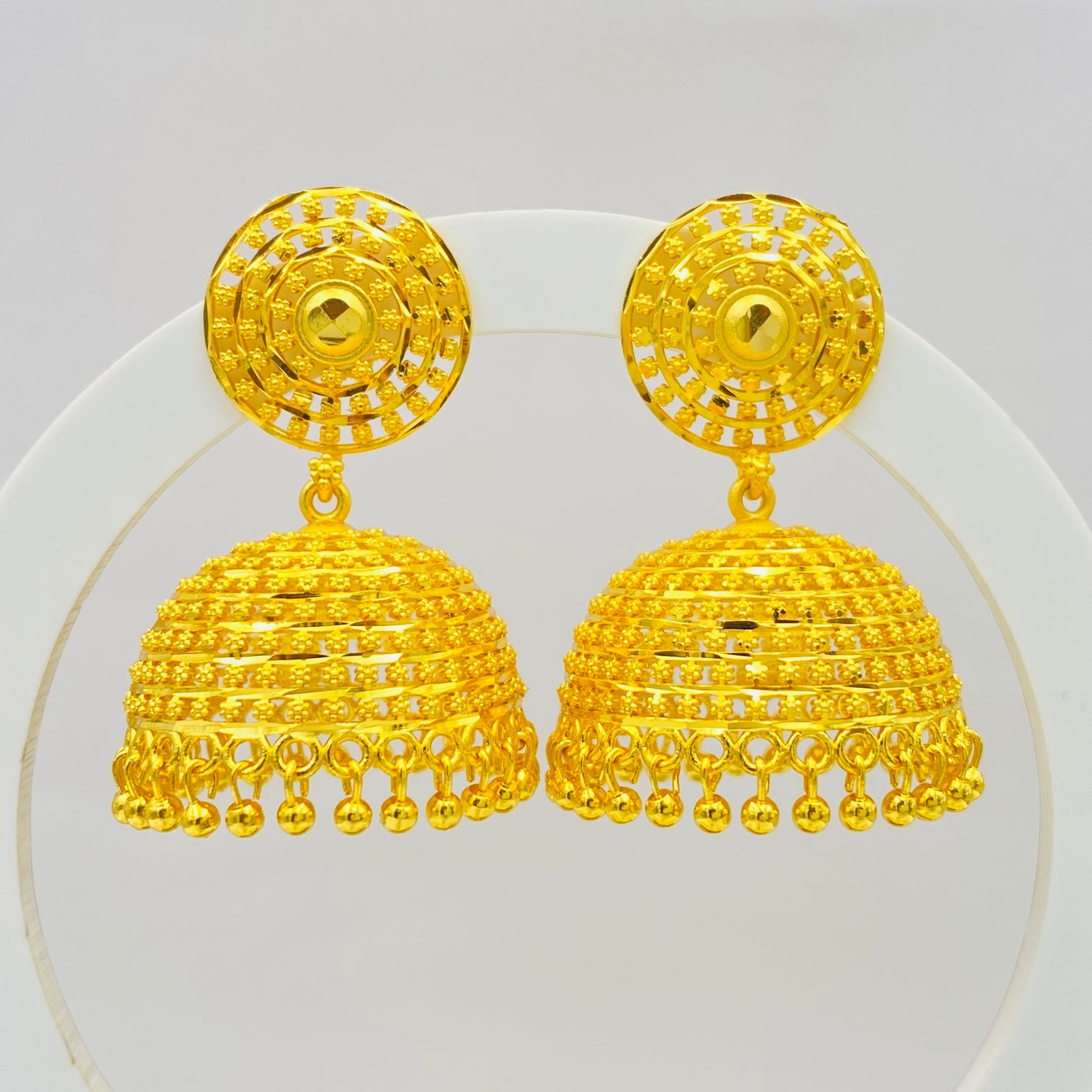 Forming Gold Jhumka Earrings 2299