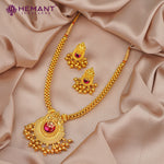 Traditional Maharashtrian Kolhapuri Thushi 2 No. Saj Laxmi with Earrings