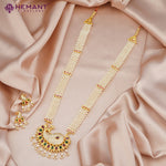 Traditional Maharashtrian Kolhapuri Thushi Patta Moti Peacock Stone (with earrings)