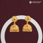 Forming Gold Jhumka Earrings 2964