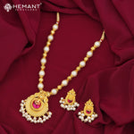 Traditional Maharashtrian Moti Mala 10 MM Saj Laxmi (with earrings)