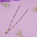 Elegant Gold-Plated with Cubic Zirconia Bead Short Mangalsutra – 3270