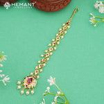 Traditional Maharashtrian Kolhapuri Micro Gold Plated Bindi Kamal (Maang Tikka)