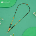 Elegant 2 Strand 18-Inch Black Bead Mangalsutra –  3495