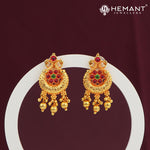 Traditional Maharashtrian Kolhapuri Tops Peacock 7 Stone Geru