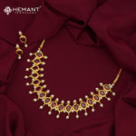 Traditional Maharashtrian Chinchpeti Moti Haar 17 Puneri Panadi with Earrings