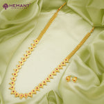 Traditional Gold Plated Necklace Set with Earrings