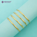 Micro Gold Plated Bangle 3892-95 (Set of 4 Bangles/2 pairs)