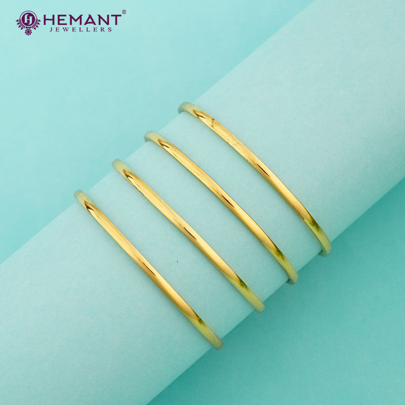 Micro Gold Plated Bangle 3892-95 (Set of 4 Bangles/2 pairs)