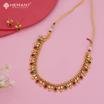 Elegant Layered Leaf Design Droplet Necklace Set 3923-46