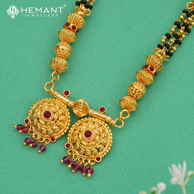 Elegant 18" Mangalsutra with Vati Pendant- 4087