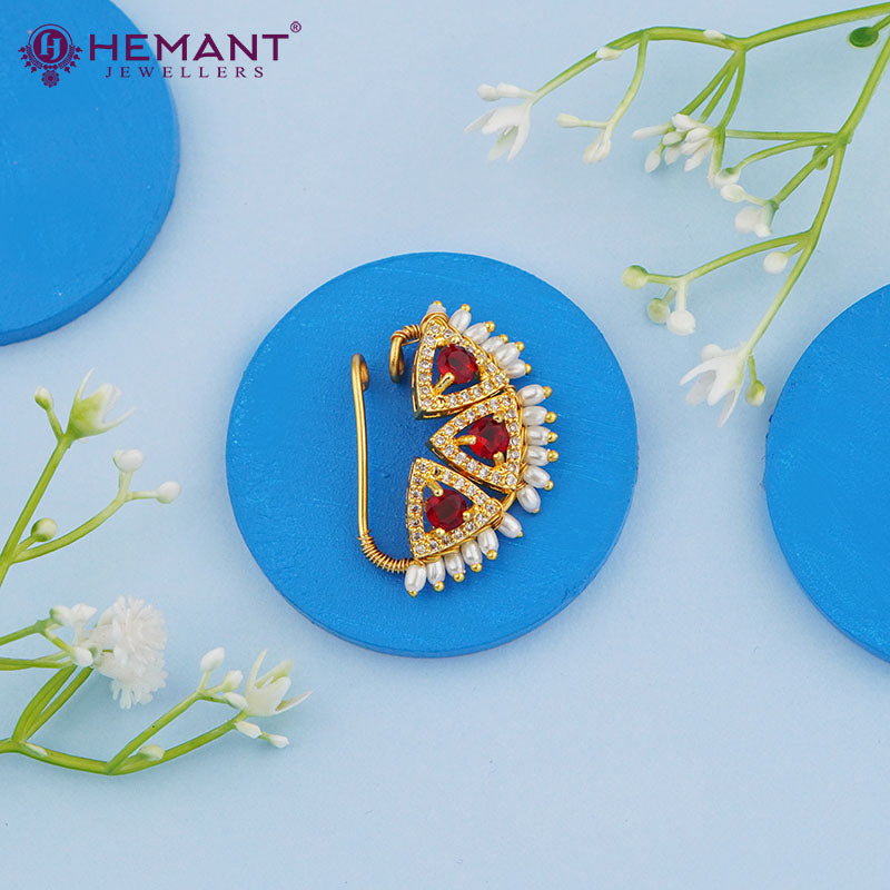 Traditional Bridal Wear Nath/Nose Pin 4109-10