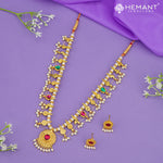 Traditional Maharashtrian Kolhapuri Saaj Moti 12 Pan Surya (with earrings)