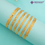 Forming Gold Bilwar Patli Bangle Set (6pc.) 1931-4210
