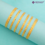 Forming Gold Bilwar Patli Bangle Set (6pc.) 4211-14