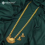 Traditional Maharashtrian Kolhapuri Bakuli Har Peacock (with earrings)