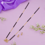 Gold-Plated Beaded Mangalsutra with Matching Earrings 4227
