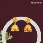 Forming Gold Jhumka Earrings  Bead Drops – 4302