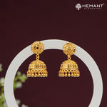 Traditional Forming Gold Plated Jhumka Earrings – 4311