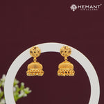 Classic Forming Gold Plated Dome Jhumka Earrings – 4312