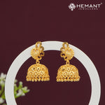Forming Gold Peacock Jhumka Earrings – 4317