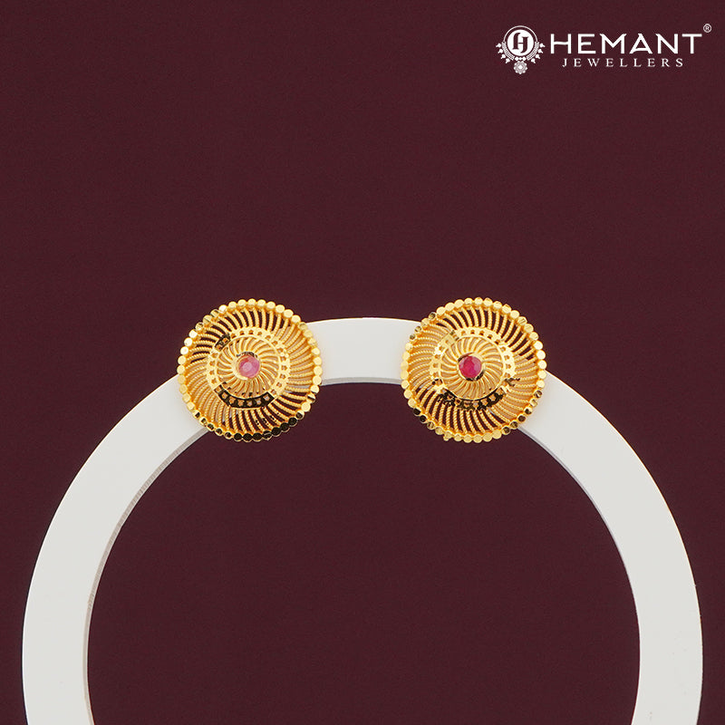 Forming Round Stud Earrings – 4329