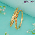 Micro Gold Plated Bangles with Textured Cut – 4370-73