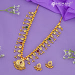 Traditional Maharashtrian Kolhapuri Saaj Jav 2 Panadi 12 Pan with Taas Pendant RG (with Earrings)