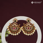 Maharani Pearl-Chandbali CZ Earrings – 4476