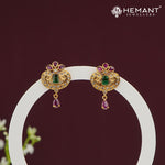 Regal Maroon Drop Earrings – 4489-90