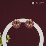 Multi-Stone Floral Stud Earrings – 4510-13