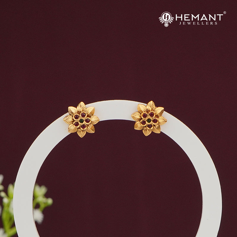 Petal Bloom Stud Earrings – 4528