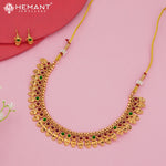 Leaf Motif Necklace Set with Matching Earrings 4554-57