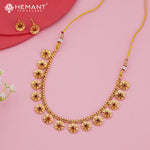 Gold-Finish Floral Coin Necklace Set with Earrings 4581-84