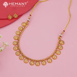 Gold-Finish Floral Coin Necklace Set with Earrings 4585-88