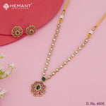 Antique Floral Pendant Necklace Set – 4605
