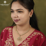 Antique Necklace Set with Earrings - 4575-610