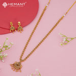 Antique Finish Floral Mandala Pendant Necklace Set 4661