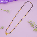 Gold-Plated Multi-Strand Mangalsutra with Wati/Vati Pendants – Black & Gold Beaded Design 4725