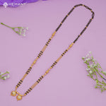 Gold-Plated Multi-Strand Mangalsutra with Wati/Vati Pendants – Black & Gold Beaded Design 4726