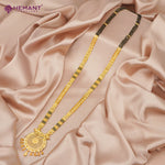 Forming Gold 36" Mangalsutra with Floral Pendant 4764