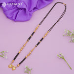 Maharashtrian Classic Black Beads Mangalsutra with Dual Vati Pendant 4795