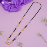 Maharashtrian Classic Black Beads Mangalsutra with Dual Vati Pendant 4796