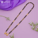 Gold-Plated Multi-Strand Mangalsutra with Wati/Vati Pendant – Black & Gold Beaded Design 4846-47