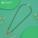 Floral Cluster 18" Mangalsutra with Green & Ruby Stones - 4884